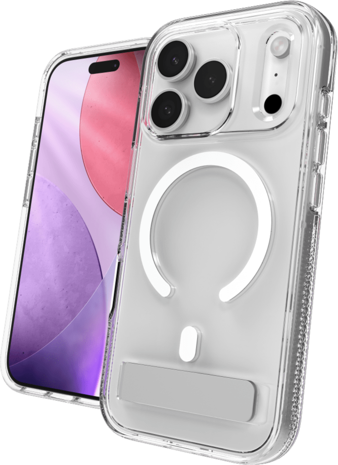 ZAGG - Coque Crystal Palace Snap avec support pour Apple iPhone 17 Pro - Transparent