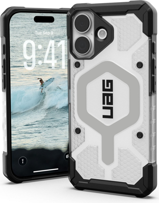 Urban Armor Gear (UAG) - Pathfinder Clear MagSafe Case for Apple iPhone 17 - Ice and Silver