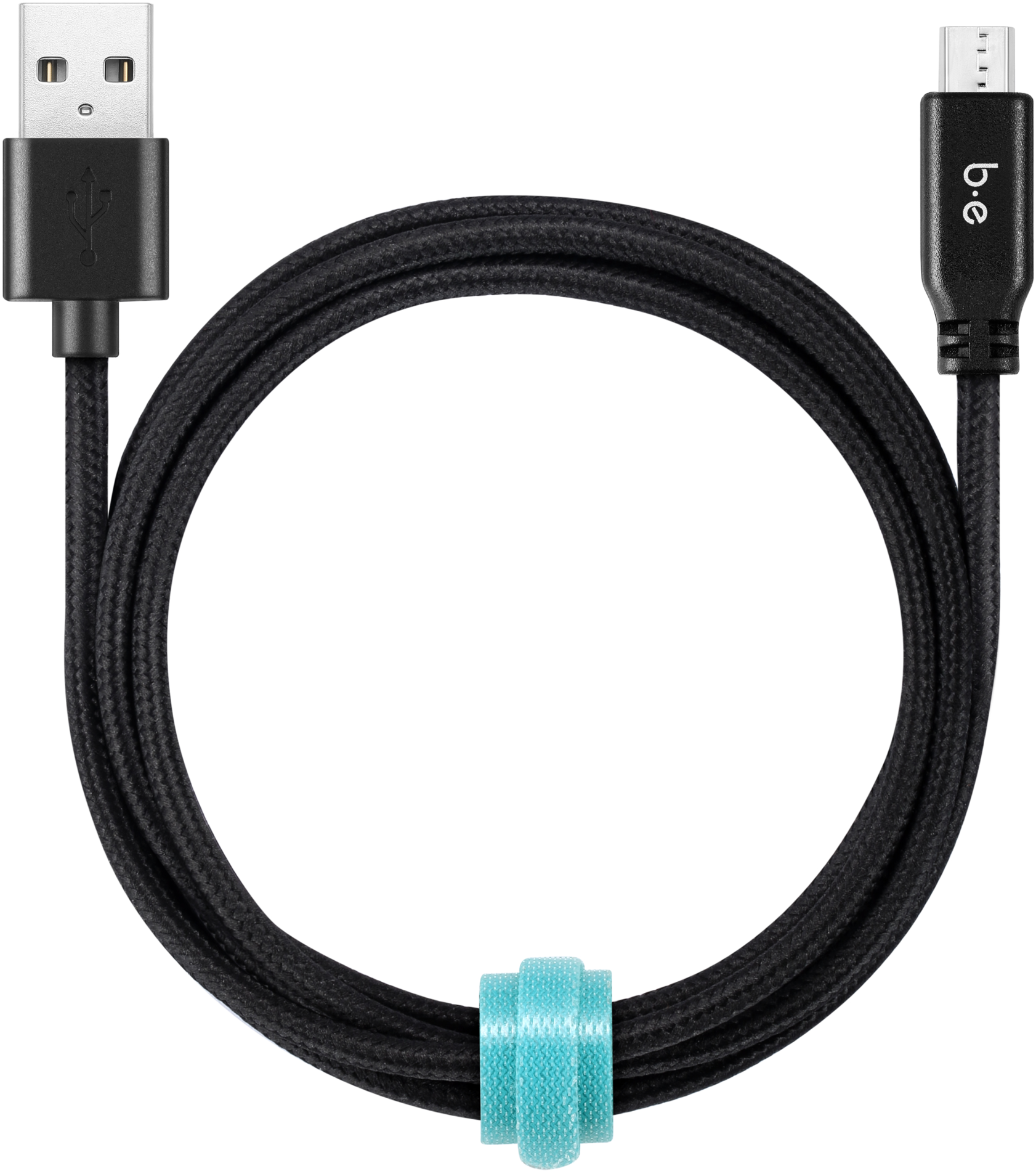 4ft microUSB Braided Charge/Sync Cable - Black