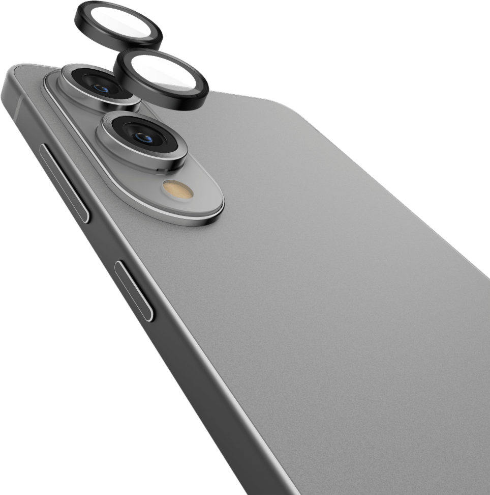 Protecteur d'objectif en verre avec anneau en aluminium Case-Mate pour Samsung Galaxy S25 Edge - Noir