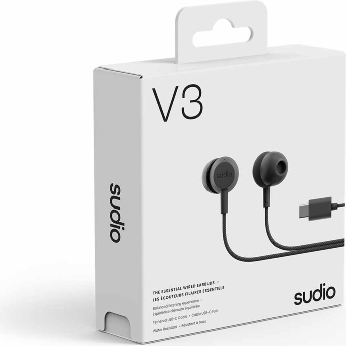 Sudio - V3 Wired Earbuds Black