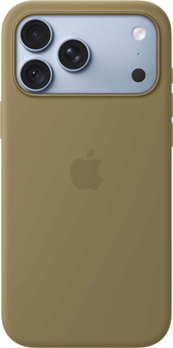 Apple - Étui en silicone avec MagSafe olive pour iPhone 18 Pro Max