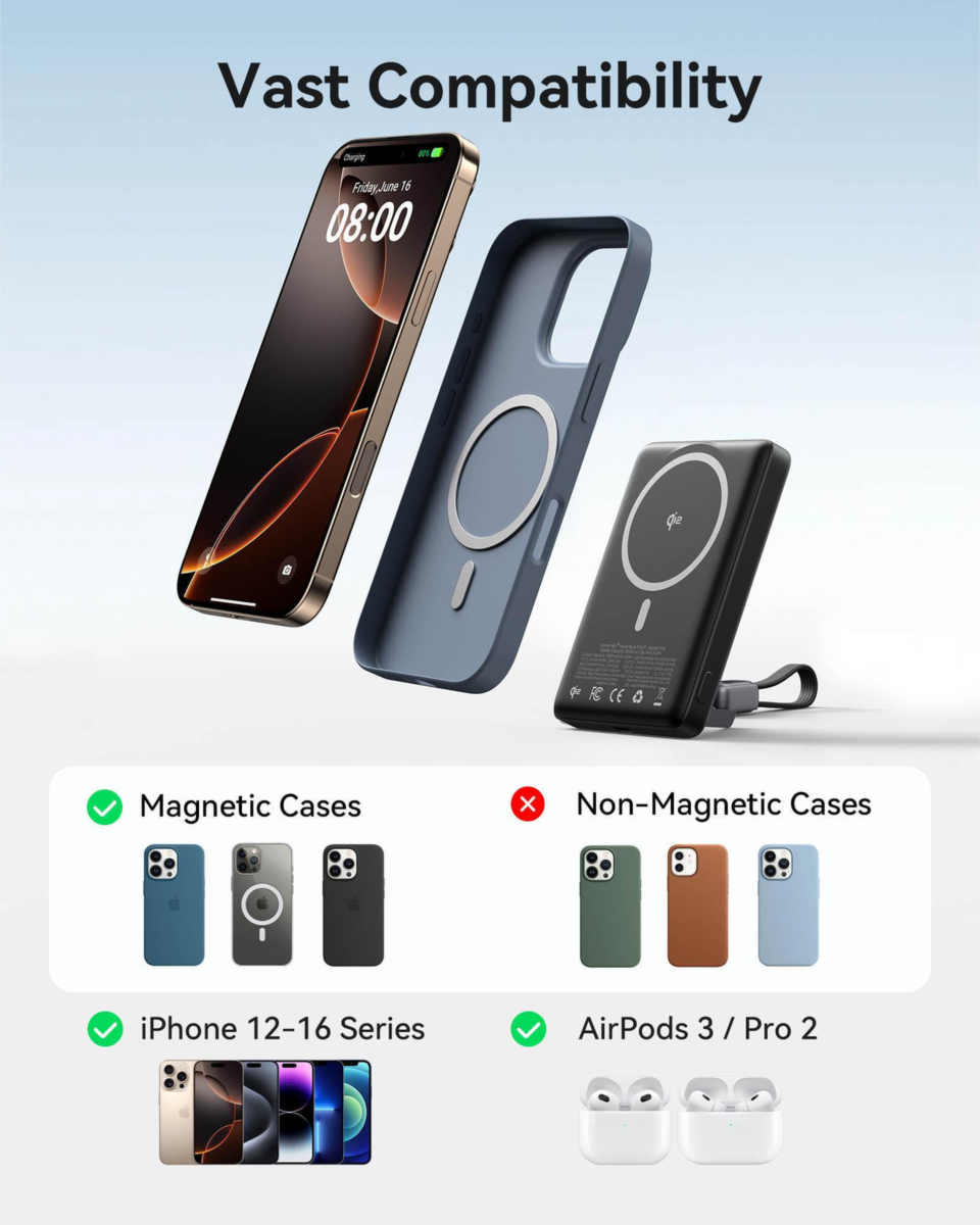 INIU MAGPRO SLIM 10,000mAh POWER BANK - BLACK