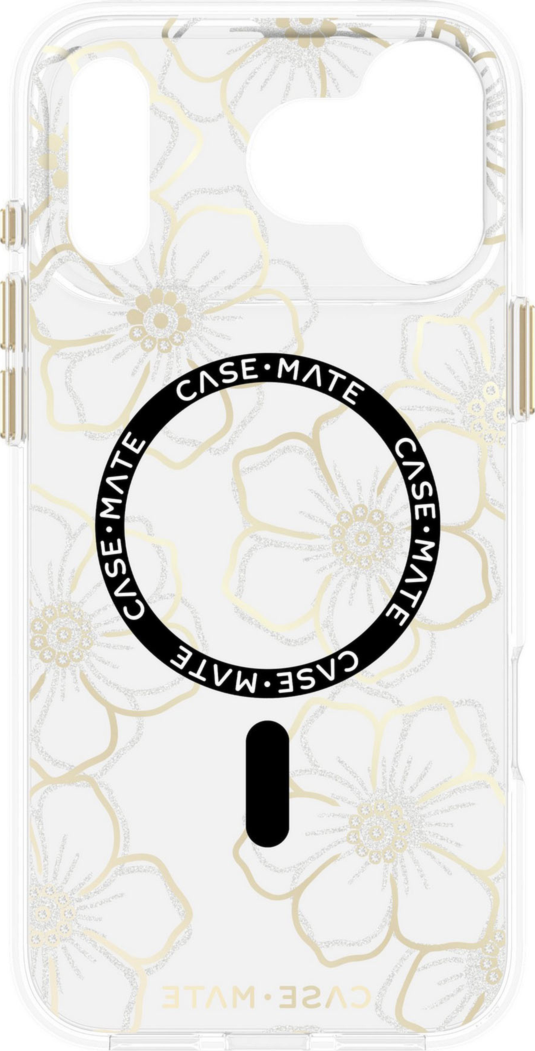 Case-Mate - Floral Gems MagSafe Case for Apple iPhone 17 Pro Max - Gold