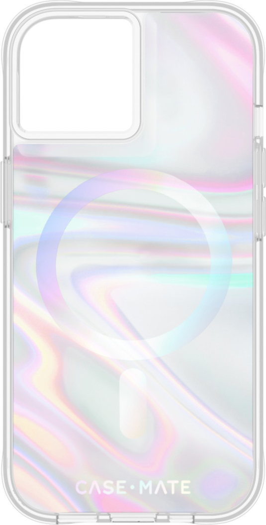 CaseMate - Soap Bubble Case w/ MagSafe w/ Antimicrobial w/ Recycled for Apple iPhone 15 - Iridescent