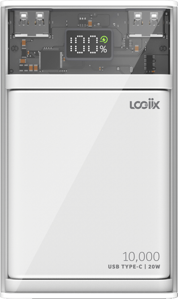 LOGiiX Piston Power 10000 mAh Crystal - White