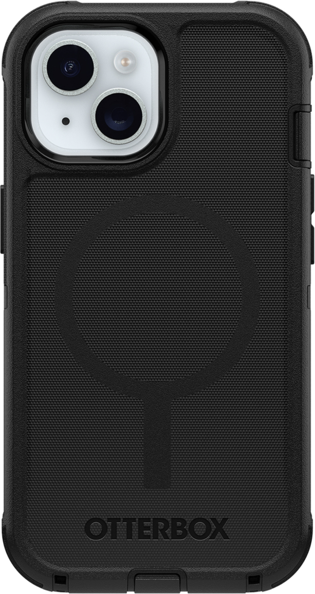 Coque Defender MagSafe noire pour iPhone 15/14/13