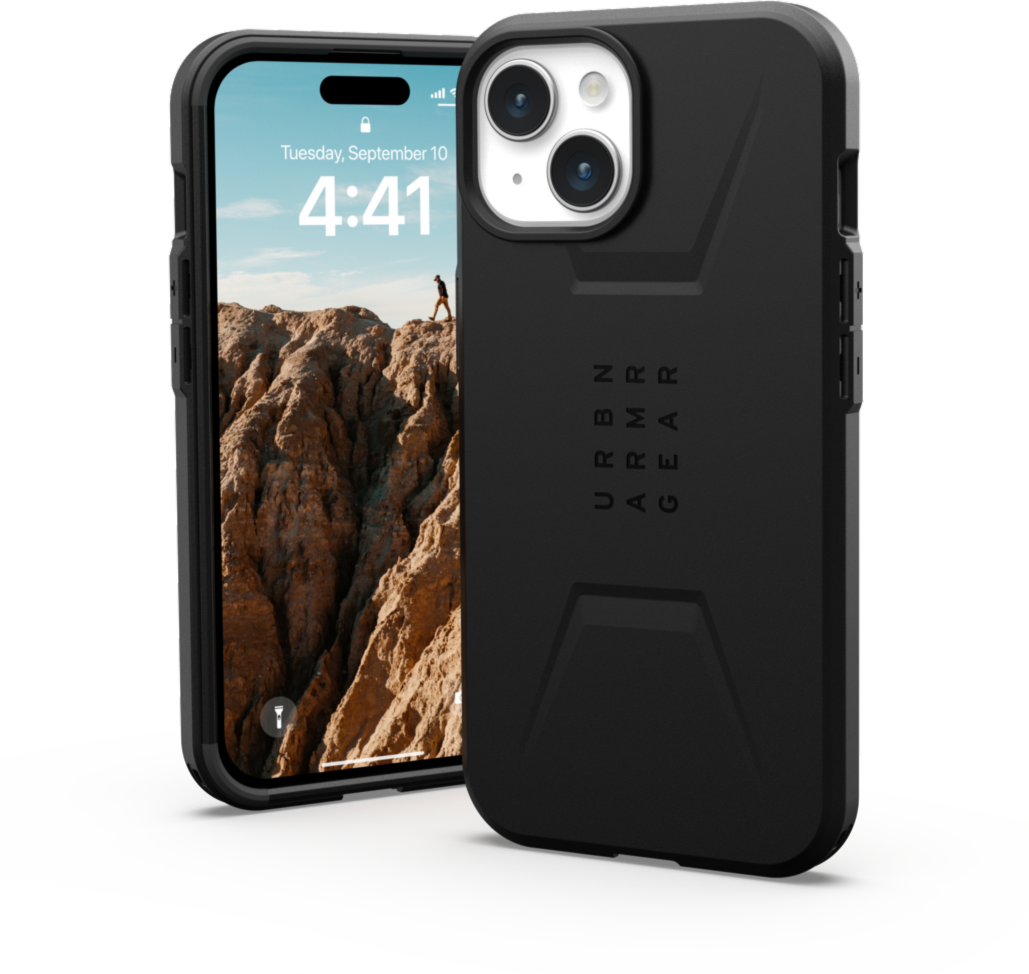 Étui Civilian compatible avec MagSafe de UAG  – iPhone 15/14/13, vert (Olive Drab)