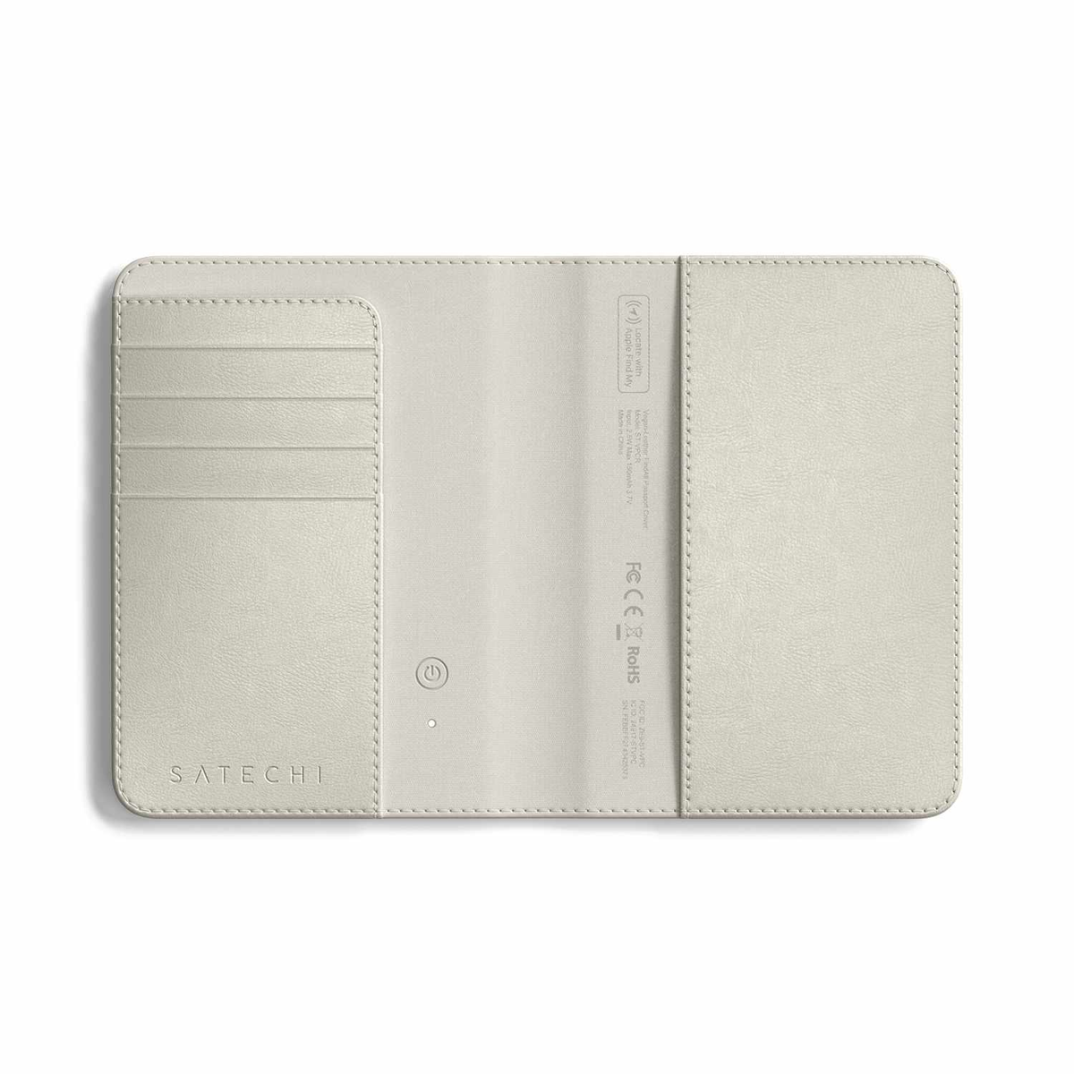 Satechi - Vegan-Leather Passport Cover with Find My Sand
