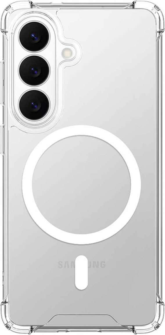 Blu Element - DropZone Rugged Case w/Magnets Clear for Samsung Galaxy S26 FE/Galaxy S25 FE