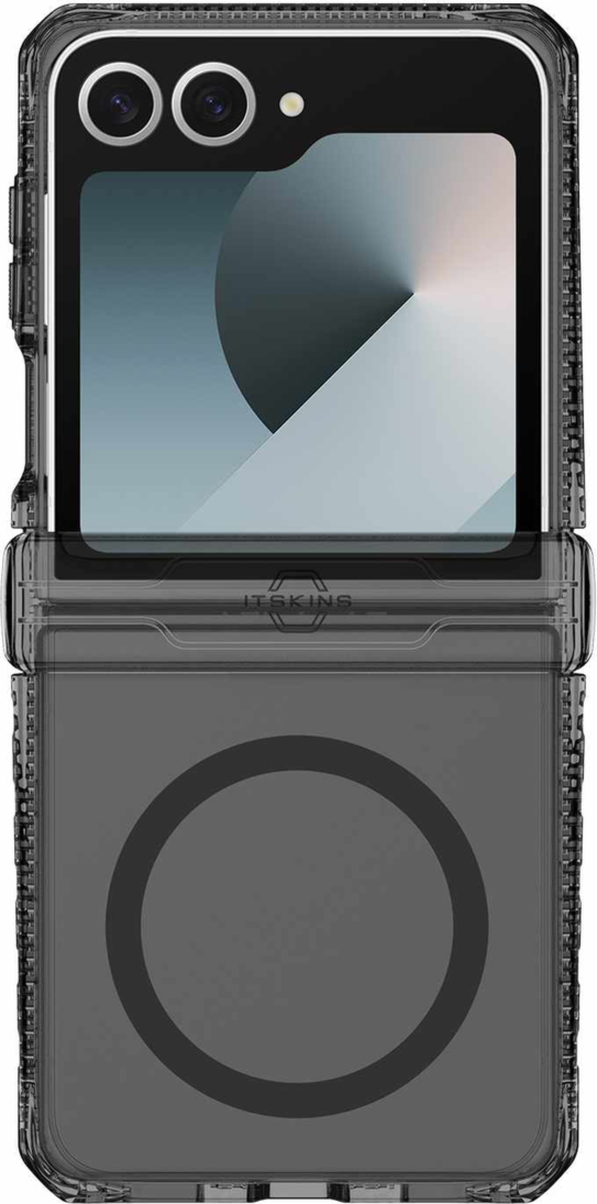 ITSKINS SGB7HIMCLBKTR Étui Hybrid_R Hinge avec MagSafe Smoke/Transparent pour Samsung Galaxy Z Flip7
