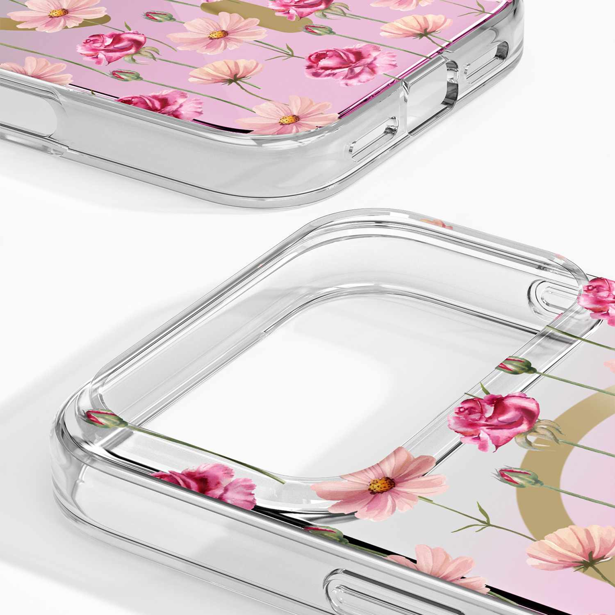 Ideal of Sweden - Mirror MagSafe Case Rose Blush Floral for iPhone 18 Pro/17 Pro