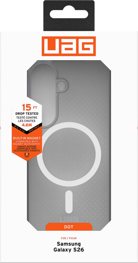 The UAG Dot case keeps devices protected without sacrificing style, featuring soft-touch silicone, a micro-perforated design, and a built-in magnet for magnetic accessories.