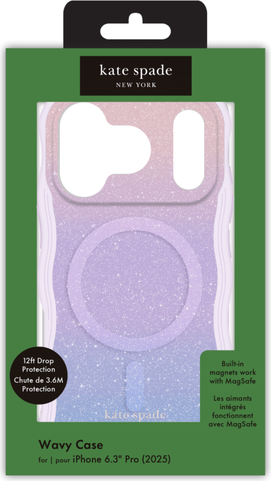 Kate Spade - Wavy MagSafe Case Opal Glitter for iPhone 17 Pro