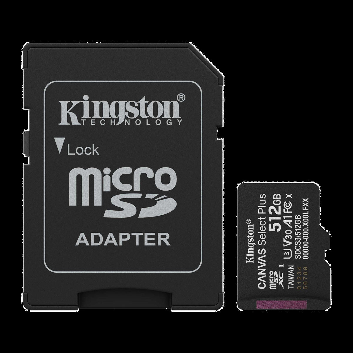 <p>Kingston’s Canvas Select Plus 512GB microSD card offers reliable performance, compatible with Android devices and cameras, with speeds up to 150MB/s1 and A1 app performance.</p>