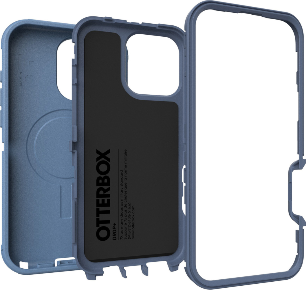 The OtterBox Defender Series Pro with MagSafe is the toughest case providing rugged protection against harsh drops. Equipped with MagSafe magnets and non-slip texturing.