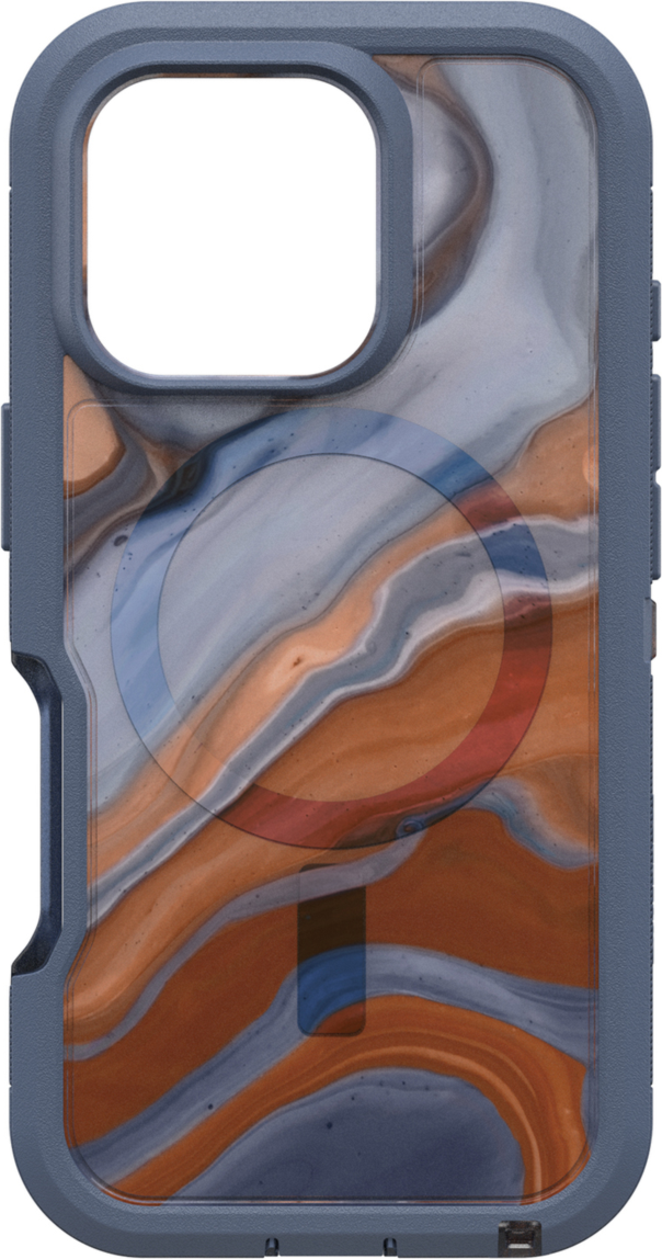 iPhone 16 Pro Otterbox Defender XT Clear Pro w/ MagSafe Series Case - Clear/Blue - High Desert Agate