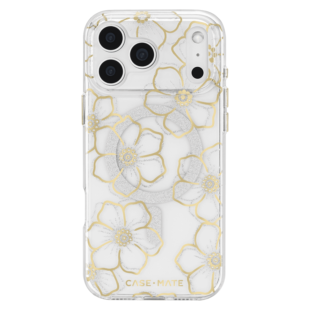 Case-Mate - Floral Gems MagSafe Case for Apple iPhone 18 Pro Max/17 Pro Max - Gold