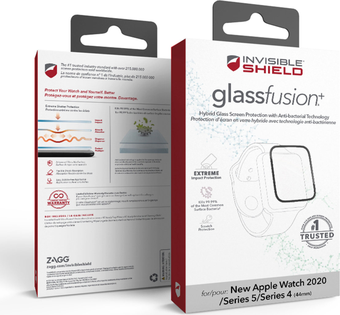 ZAGG InvisibleShield Glass Fusion Plus for Apple Watch 44mm Clear