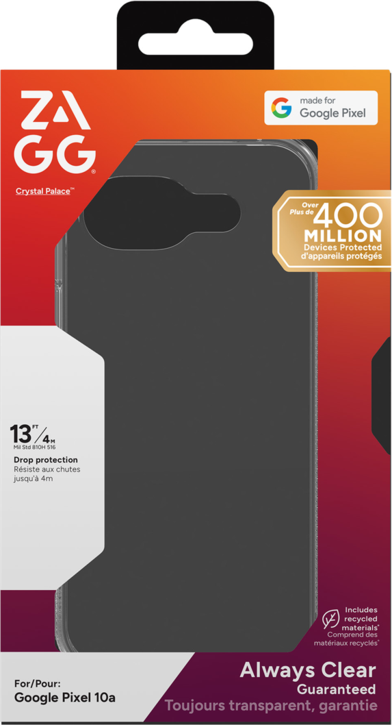 Strengthened with Graphene, ZAGG's Crystal Palace series case combines an ultra-slim, crystal-clear profile with up to 13 ft of drop protection.