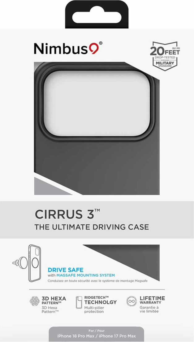 Nimbus9 - Cirrus 3 MagSafe Case for Apple iPhone 18 Pro Max/17 Pro Max - Black