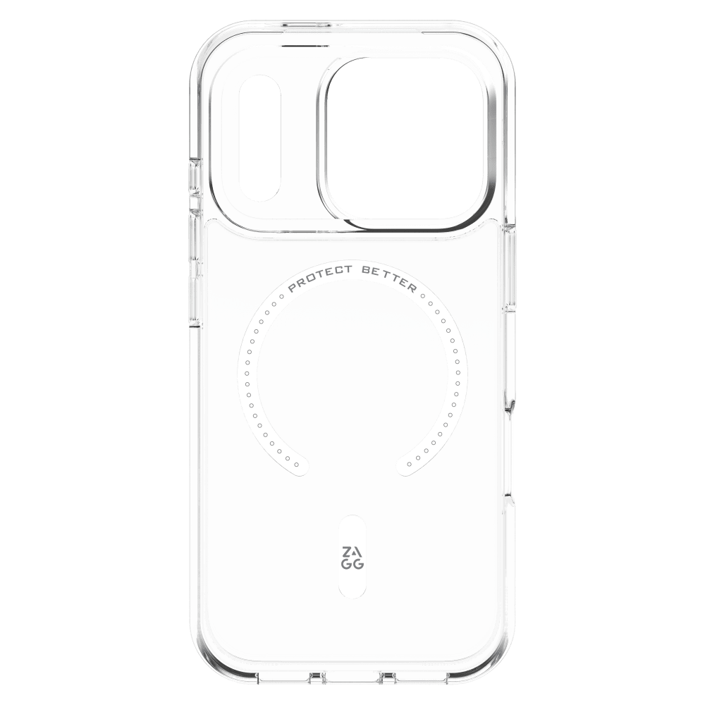 ZAGG - Étui Crystal Palace Snap MagSafe Lite pour Apple iPhone 18 Pro/17 Pro - Clair