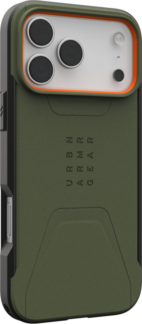 Urban Armor Gear (UAG) - Civilian MagSafe Case for Apple iPhone 17 Pro Max - Olive and Orange