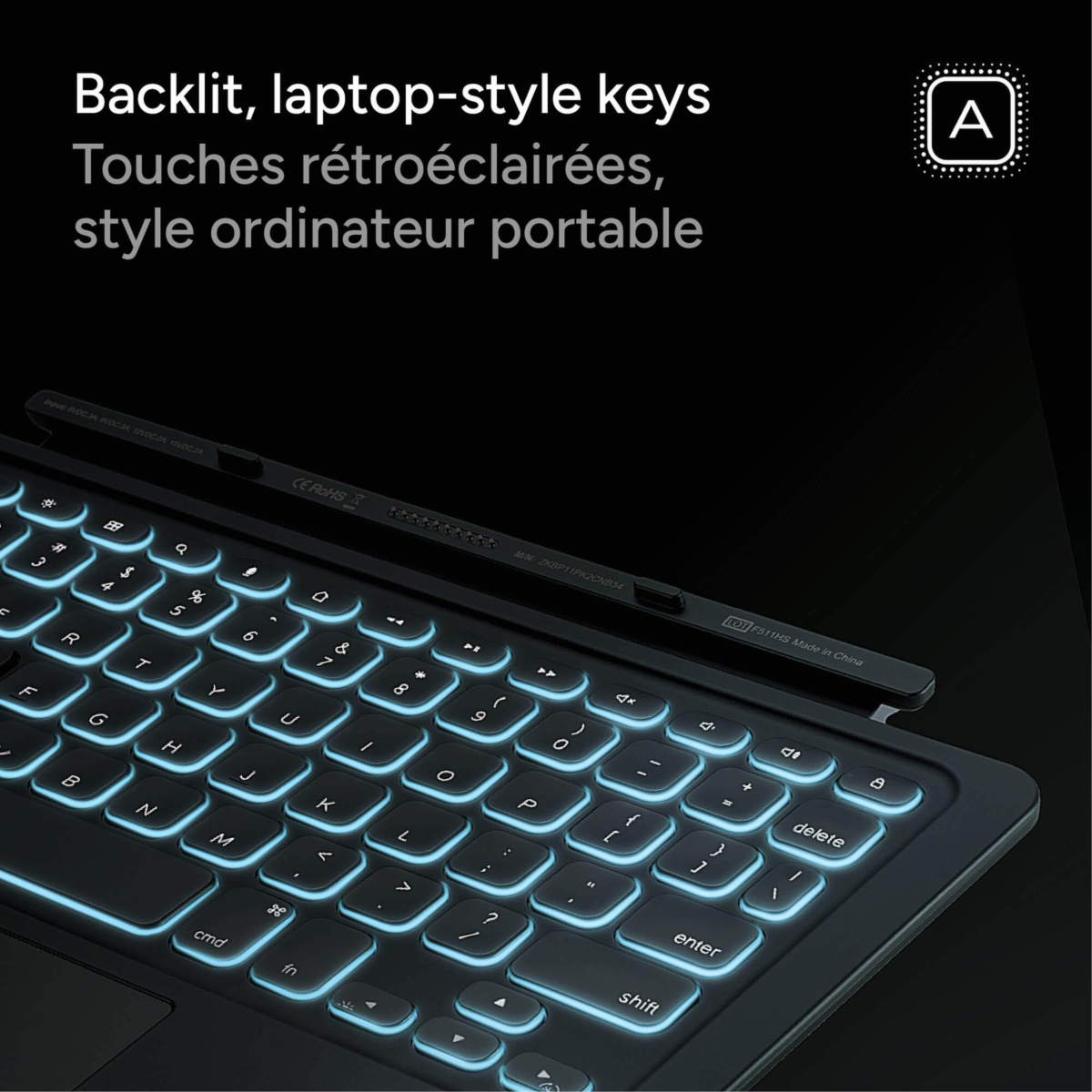 iPad Air 11-in M3/M2 ZAGG Pro Keys Connect Keyboard - Black