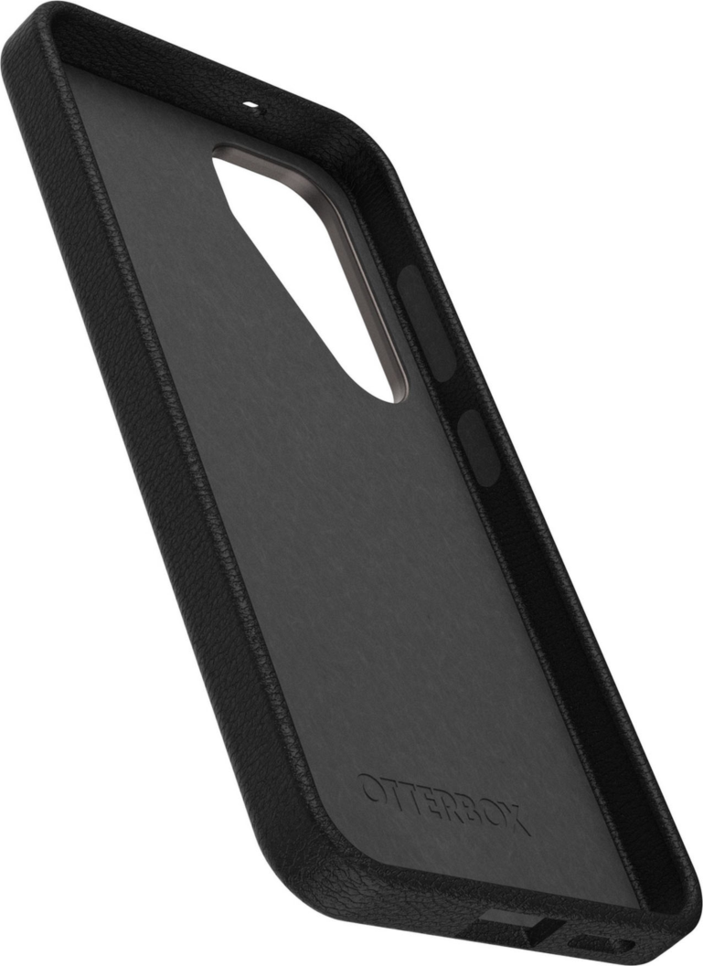 OtterBox - Étui Symmetry en cuir de cactus pour Samsung Galaxy S25 - Noir Ash