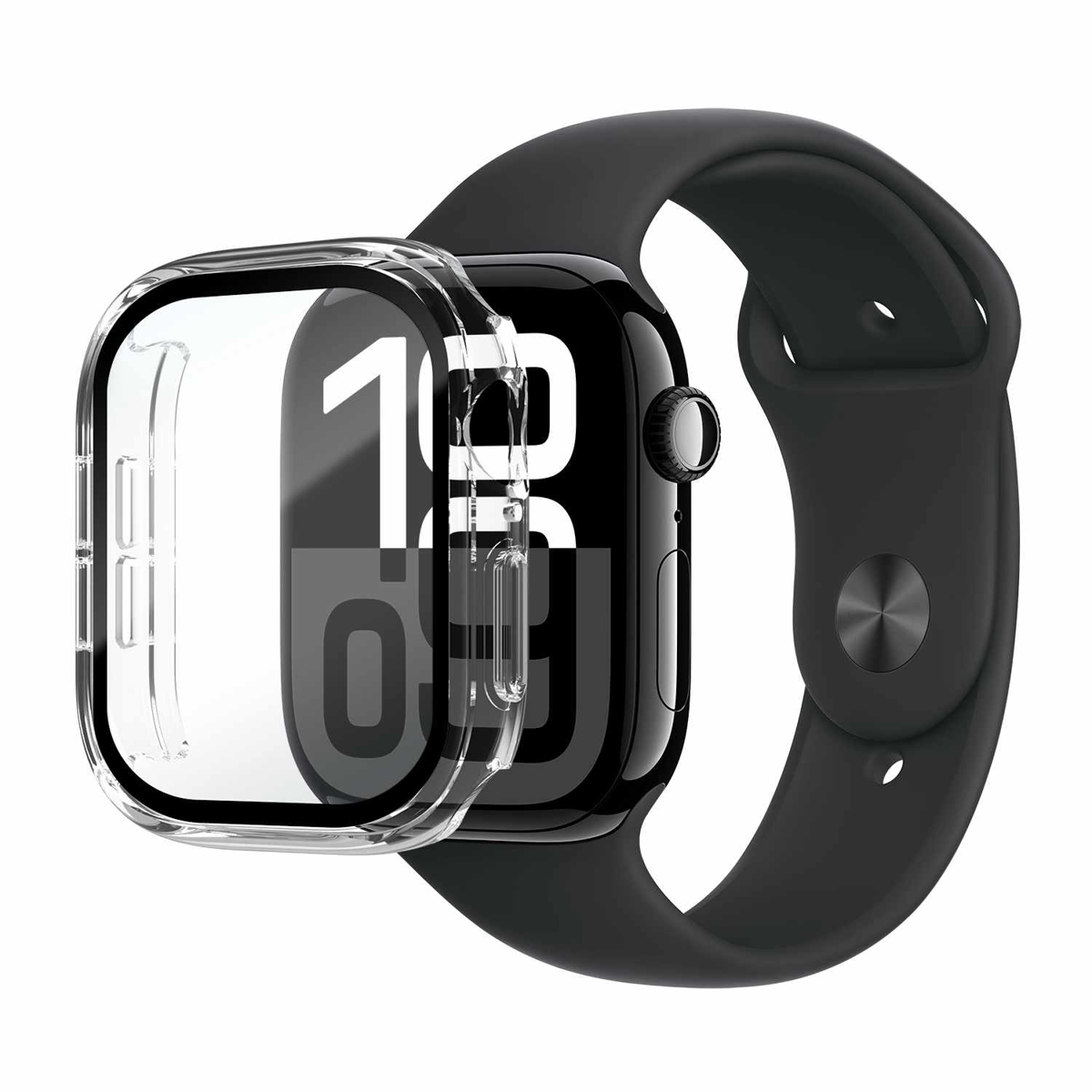 Blu Element - 360 Screen Protector and Bumper for Apple Watch Series 11/10 42mm clear