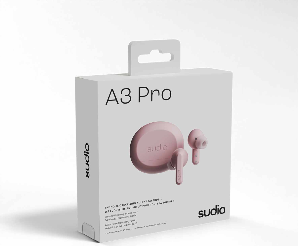 Sudio A3PROPNK Écouteurs sans Fil A3 Pro ANC Rose