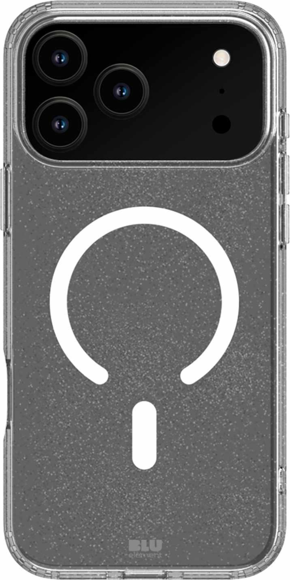 Blu Element - Étui MagSafe DropZone robuste transparent pailleté pour iPhone 17 Pro Max