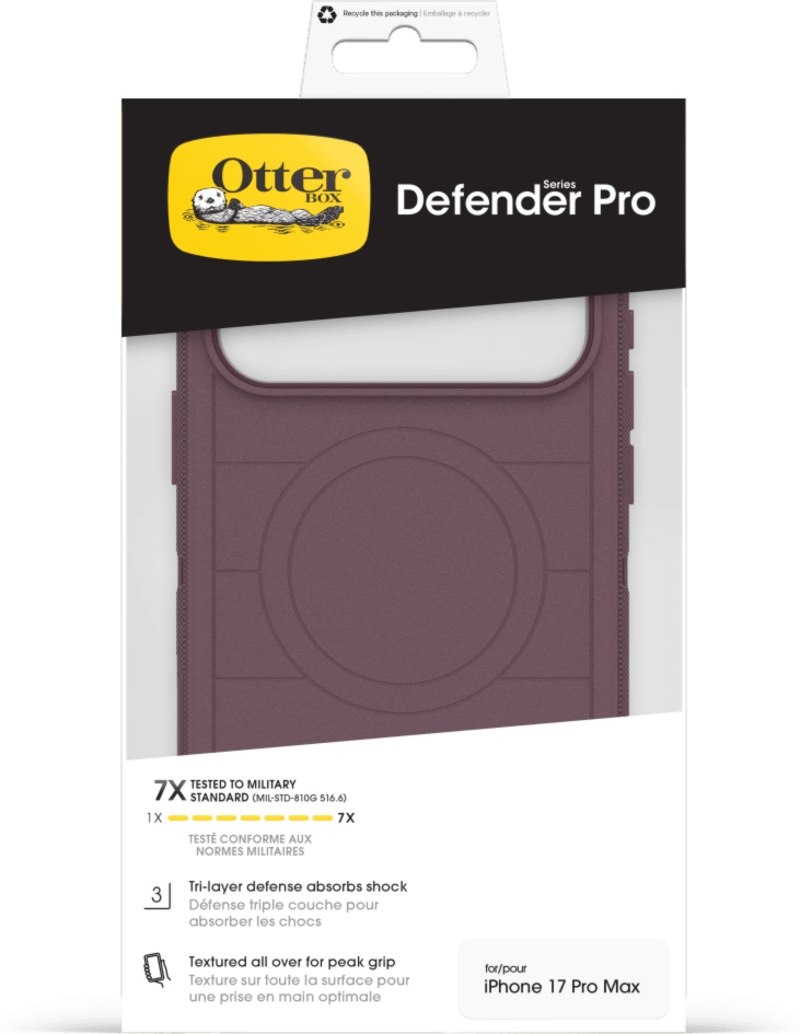 The OtterBox Defender Series Pro with MagSafe is the toughest case providing rugged protection against harsh drops. Equipped with MagSafe magnets and non-slip texturing.
