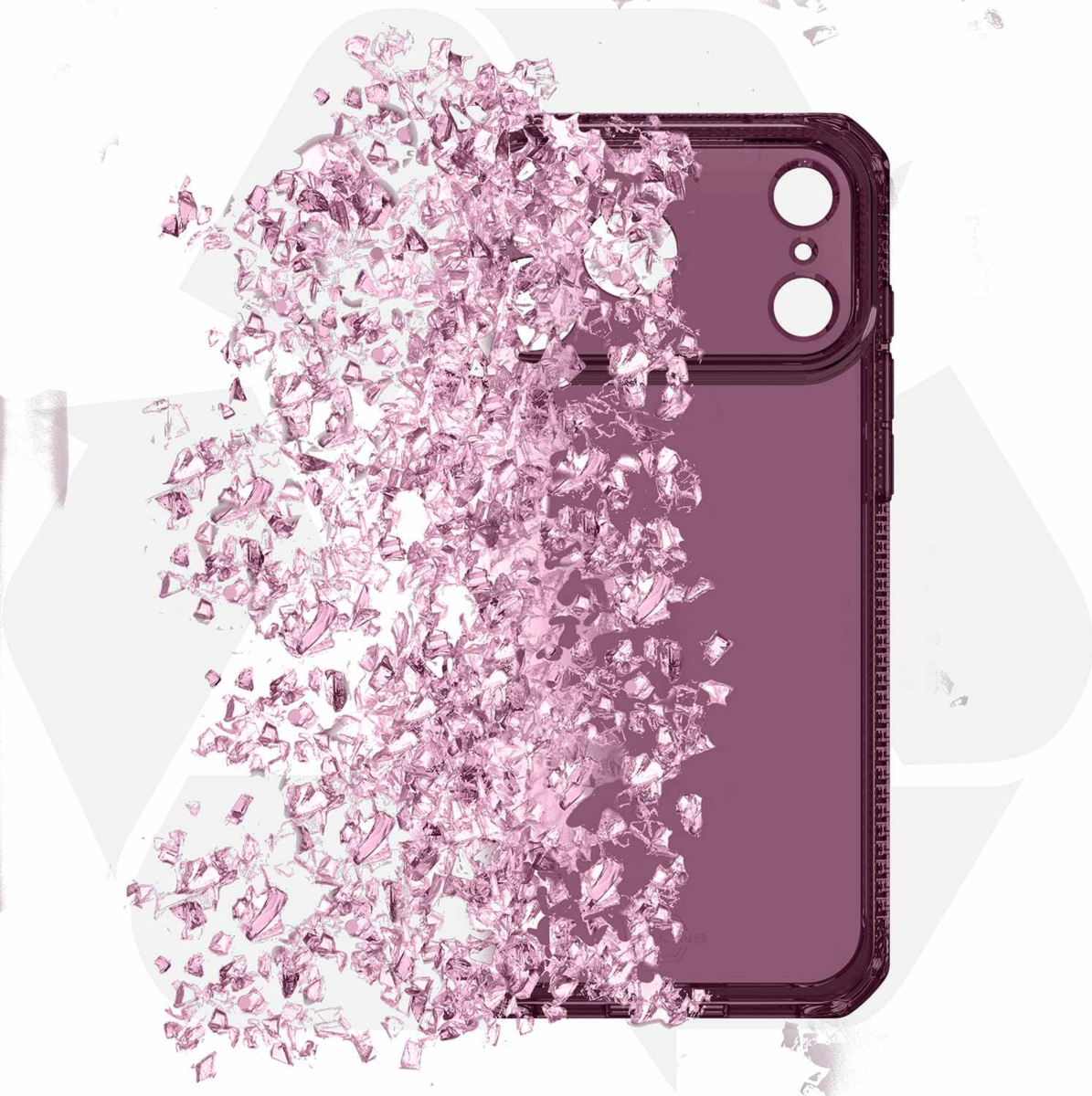 ITSKINS - Coque transparente Spectrum_R couleur prune pour iPhone 18 Pro/17 Pro