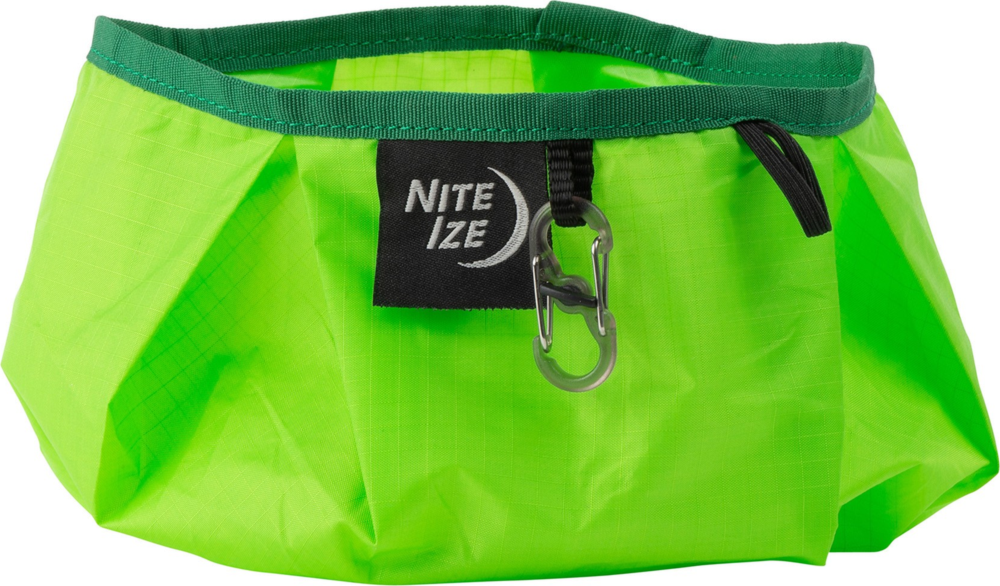 <p>The Nite Ize RadDog Collapsible Bowl is a portable, folding dog bowl that holds up to 16 ounces, and packs down into a small pocket-sized package.</p>