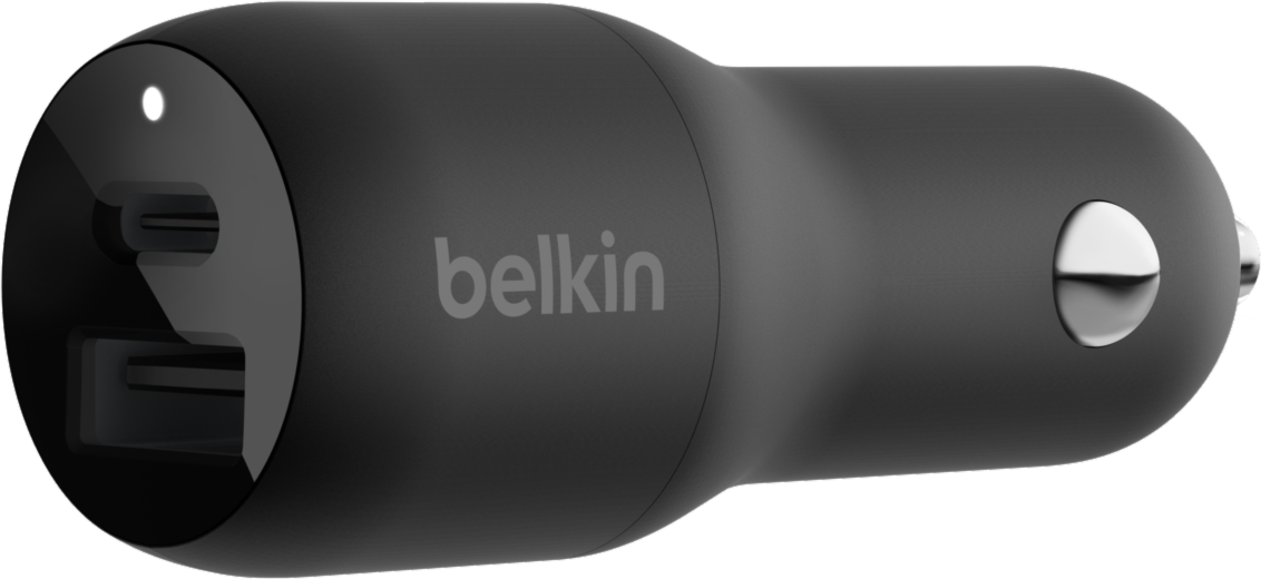 Belkin - Boost Up Charge Dual Port Usb A Pd Car Charger 37w With Pps - Black