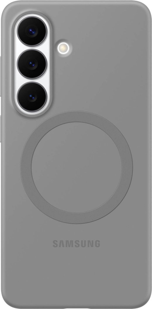 The Samsung Silicone Magnet Case offers a comfortable grip with a silky-smooth finish and a built-in magnet for seamless compatibility with magnetic charging and accessories.