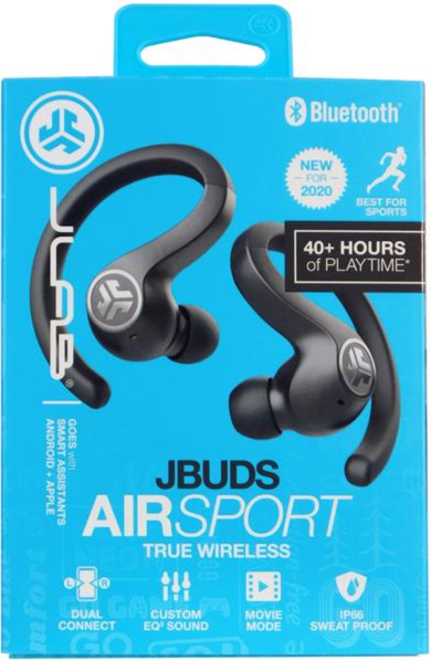JLab Audio - JBuds Air Sport True Wireless In-Ear Headphones - Black