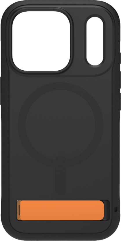 iPhone 17 Pro ZAGG Graphene Sedona Snap Kickstand Case - Flood Black/Orange