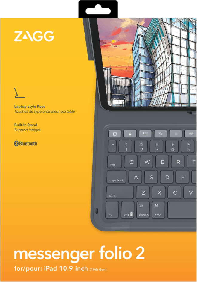 <p>The ZAGG Messenger Folio 2 packs a punch with premium features like the space-efficient standing design and highlighted function keys.</p>
