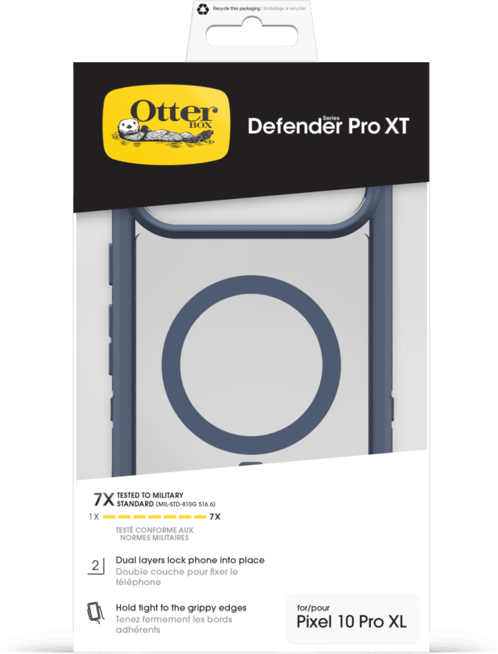 Get sleek, legendary phone protection with the OtterBox Defender Series Pro XT with MagSafe, a rugged dual-layer design that guards devices against drops, dirt, scrapes, and bumps.