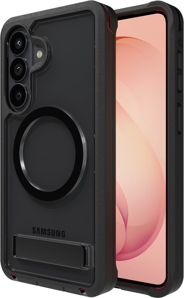 ZAGG - Étui Rainier Snap avec support pour Samsung Galaxy S26 Plus - Noir fumé