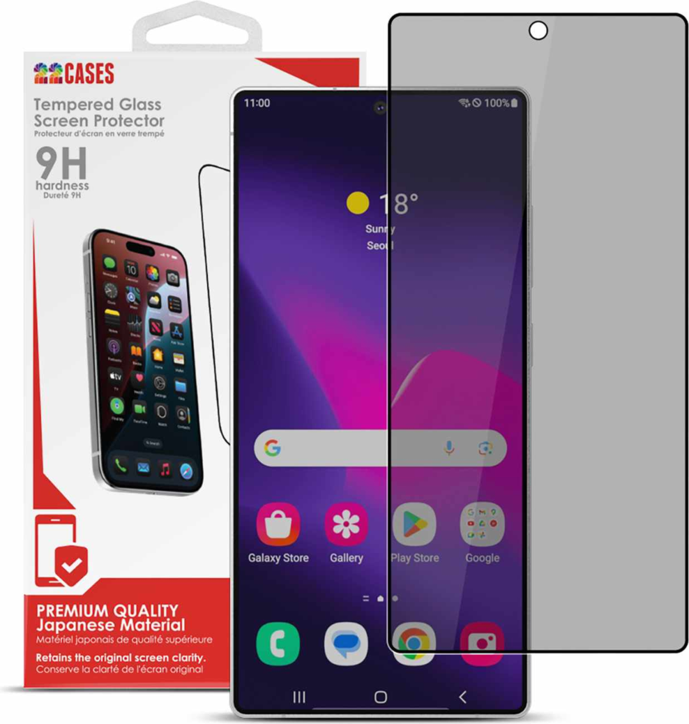 22 Cases - Privacy Tempered Glass Screen Protector for Samsung Galaxy S26 Ultra clear