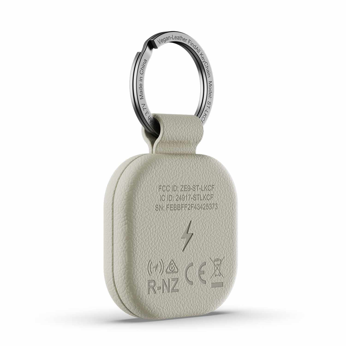 Satechi - Vegan-Leather Keychain with Find My Sand
