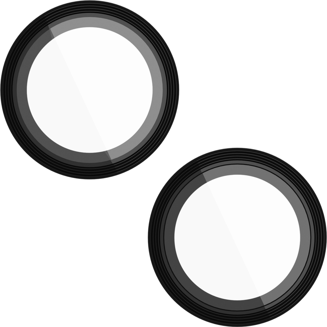 iPhone 15 Plus/15 Case-Mate Aluminum Ring Glass Lens Protector - Black