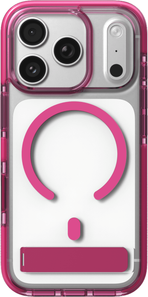 iPhone 18 Pro/17 Pro ZAGG Graphene Santa Cruz Snap Kickstand Case - Raspberry Pink