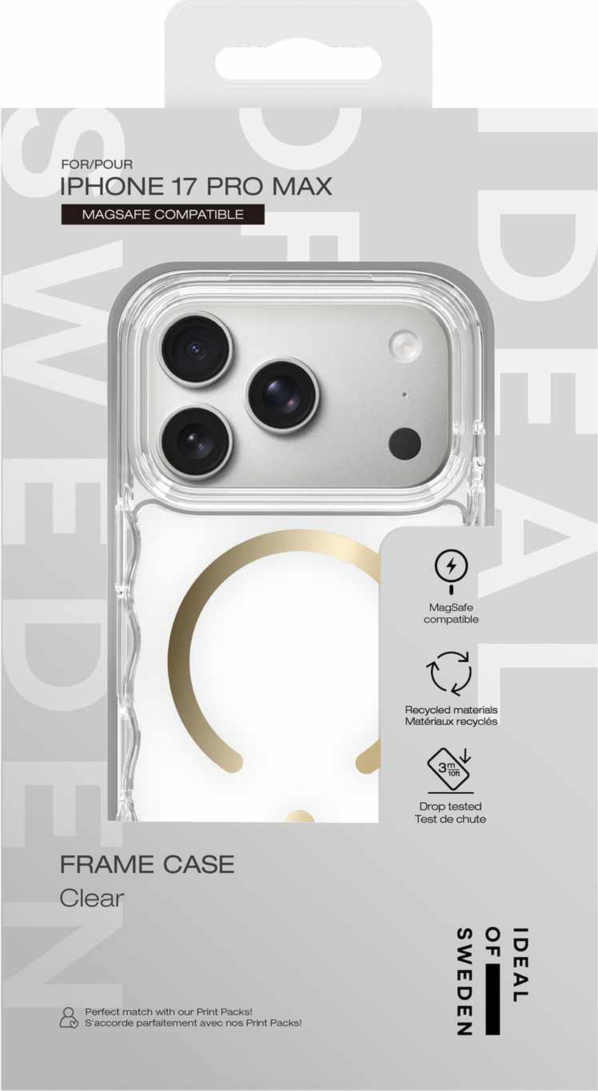 Ideal of Sweden IDFRCMSBI2567P471 Étui Frame MagSafe Clear pour iPhone 17 Pro Max