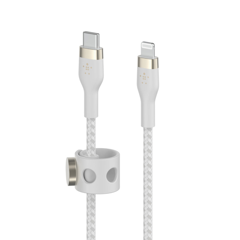 Belkin - BOOSTCHARGE PRO Flex USB-C Cable w/ Lightning Connector 6ft - White
