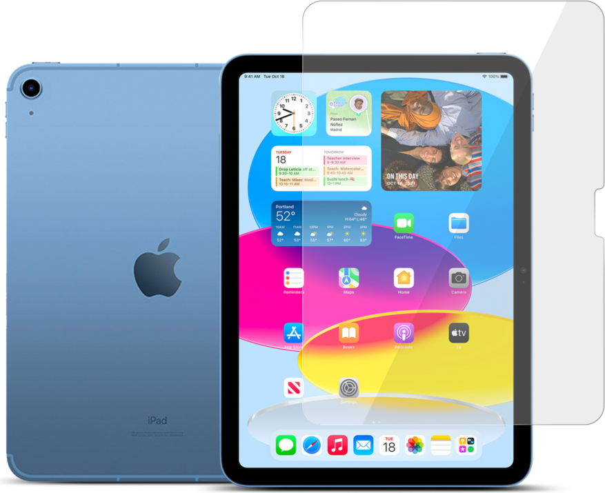 22 cases - Tempered Glass iPad 10.9 2022 (10th Gen)