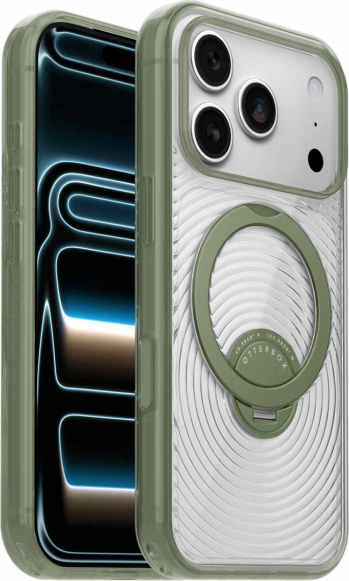 OtterBox - Symmetry Stand MagSafe Case Calyx Green for iPhone 18 Pro/17 Pro